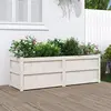 Image de vidaXL Jardinière blanc 150x50x50 cm bois massif de pin