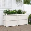 Image de vidaXL Jardinière blanc 150x50x70 cm bois de pin massif