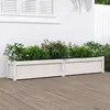 Image de vidaXL Jardinière blanc 180x31x31 cm bois de pin massif