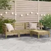 Image de vidaXL Canapé de jardin 3 places avec repose-pieds bois pin imprégné