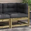 Image de vidaXL Canapé d'angle de jardin avec coussins bois de pin imprégné