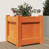 Image de vidaXL Jardinière cire marron 31x31x31 cm bois de pin massif