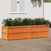 Image de vidaXL Jardinière cire marron 180x50x50 cm bois de pin massif