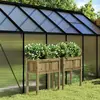 Image de vidaXL Jardinières 2 pcs avec pieds bois de pin imprégné