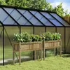 Image de vidaXL Jardinières 2 pcs avec pieds bois de pin imprégné