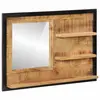 Image de vidaXL Miroir avec étagères 80x8x55 cm verre et bois massif manguier