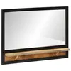 Image de vidaXL Miroir avec étagère 80x8x55 cm verre et bois massif manguier