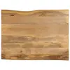 Image de vidaXL Dessus de table 110x80x2,5 cm bord vivant bois massif manguier