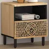 Image de vidaXL Table de chevet 40x33x46 cm Bois de manguier solide