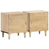 Image de vidaXL Tables de chevet 2 pcs 40x33x46 cm Bois de manguier solide