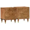 Image de vidaXL Tables de chevet 2 pcs 40x33x46 cm Bois de manguier solide