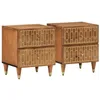 Image de vidaXL Tables de chevet 2 pcs 40x33x46 cm Bois de manguier solide