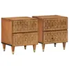 Image de vidaXL Tables de chevet 2 pcs 40x33x46 cm Bois de manguier solide