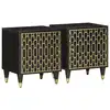Image de vidaXL Tables de chevet 2 pcs 40x33x46 cm Bois de manguier solide