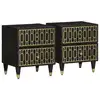 Image de vidaXL Tables de chevet 2 pcs 40x33x46 cm Bois de manguier solide