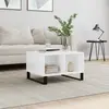 Image de vidaXL Table basse Blanc brillant 60x50x36,5 cm Bois d'ingénierie