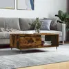 Image de vidaXL Table basse Chêne fumé 90x50x36,5 cm Bois d'ingénierie