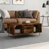 Image de vidaXL Table basse Chêne fumé 90x50x36,5 cm Bois d'ingénierie