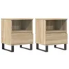 Image de vidaXL Tables de chevet 2 pcs chêne sonoma 40x35x50 cm bois ingénierie
