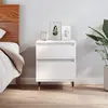 Image de vidaXL Table de chevet Blanc 40x35x50 cm Bois d’ingénierie