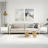 Image de vidaXL Tables basses 2 pcs blanc 50x46x50 cm bois d'ingénierie