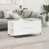 Image de vidaXL Table basse blanc 102x44,5x50 cm bois d'ingénierie