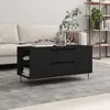 Image de vidaXL Table basse noir 102x44,5x50 cm bois d'ingénierie