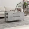 Image de vidaXL Table basse gris béton 102x44,5x50 cm bois d'ingénierie