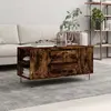 Image de vidaXL Table basse chêne fumé 102x44,5x50 cm bois d'ingénierie