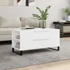 Image de vidaXL Table basse blanc 102x44,5x50 cm bois d'ingénierie