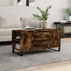 Image de vidaXL Table basse chêne fumé 102x44,5x50 cm bois d'ingénierie