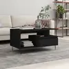 Image de vidaXL Table basse Noir 90x49x45 cm Bois d'ingénierie