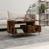 Image de vidaXL Table basse Chêne fumé 90x49x45 cm Bois d'ingénierie