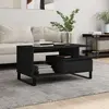 Image de vidaXL Table basse Noir 90x49x45 cm Bois d'ingénierie