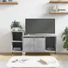 Image de vidaXL Meuble TV Gris béton 100x35x55 cm Bois d'ingénierie