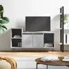 Image de vidaXL Meuble TV Gris béton 100x35x55 cm Bois d'ingénierie