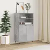 Image de vidaXL Buffet haut Gris béton 60x36x110 cm Bois d'ingénierie