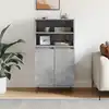 Image de vidaXL Buffet haut Gris béton 60x36x110 cm Bois d'ingénierie
