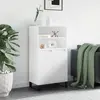 Image de vidaXL Buffet haut Blanc 60x36x110 cm Bois d'ingénierie