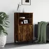 Image de vidaXL Buffet haut Chêne fumé 60x36x110 cm Bois d'ingénierie