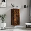 Image de vidaXL Armoire murale chêne fumé 34,5x34x90 cm bois d'ingénierie