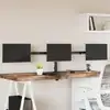 Image de vidaXL Support de moniteur triple noir acier VESA 75/100 mm