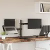 Image de vidaXL Support de moniteur noir acier VESA 75/100 mm