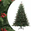 Image de vidaXL Sapin de Noël artificiel avec pommes de pin et baies 210 cm
