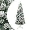 Image de vidaXL Sapin de Noël artificiel à charnières avec neige floquée 210 cm