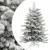 Image de vidaXL Sapin de Noël artificiel à charnières avec neige floquée 120 cm