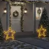 Image de vidaXL Décoration lumineuse étoile de Noël avec piquets 115 LED 85 cm