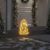 Image de vidaXL Décoration lumineuse arbre de Noël piquets 3 pcs 50 LED 30 cm