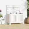 Image de vidaXL Boîte de rangement de jardin Blanc 76x42,5x54 cm Bois de pin