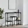Image de vidaXL Table console noir 89,5x28x76 cm bois d'ingénierie